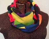 Sewstainable Handmade Geometric Multi-colored Infinity Scarf