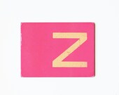 Little z - Vintage Classroom Letter - Wood - Pink - Kids - Educational - Letter Sign - Alphabet - Home Decor