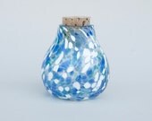 Speckled Jar - Blue and White - Handblown Glass - Colorful and Fun