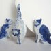 Cat  -  Handpainted Delft porcelain Brooch