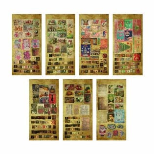 Tim Holtz Seasonal Salvage Stickers, Vintage styled card stock stickers - Idea-ology