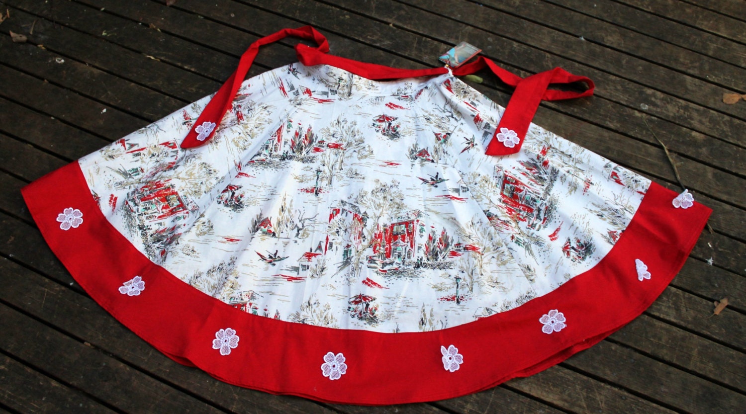 50s Vintage Style Full Circle Skirt.  Rockabilly / Retro / Swing / Rock n Roll