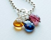 Kyanite Garnet Citrine Sterling Silver Necklace January Birthstone Mixed Gemstone Treasures