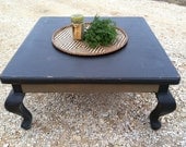 Vintage - Upcycled - Rustic Mod Industrial Farmhouse - Large Wooden Coffee Table - CHIC - Shipping included