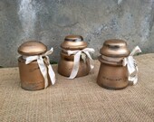 Vintage Gathering - Upcycled - Repurposed Glass Insulators - Luminary - Gold Bling - Shabby Cottage Farmhouse CHIC