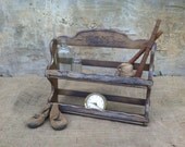 Vintage Shelf - Spice Holder Rack - Upcycled - Nail Polish Holder - Caddy - Cabinet - Rustic Priarie Farmhouse CHIC