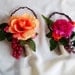 Tropical Wedding reception Decorations Wine bottle Toppers Hot Pink Orange Centerpieces AmoreBride Original Set of 3 Bridal shower favors