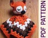 Amigurumi Sleepy Fox Security Blanket Lovey PDF Crochet Pattern