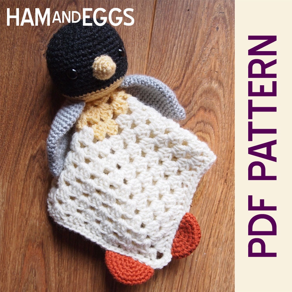 Amigurumi Penguin Security Blanket Lovey PDF Crochet Pattern