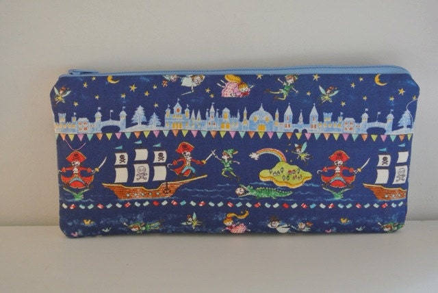 Peter Pan Zippered  padded Pouch