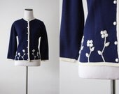 vintage 1950's edelweiss cardigan