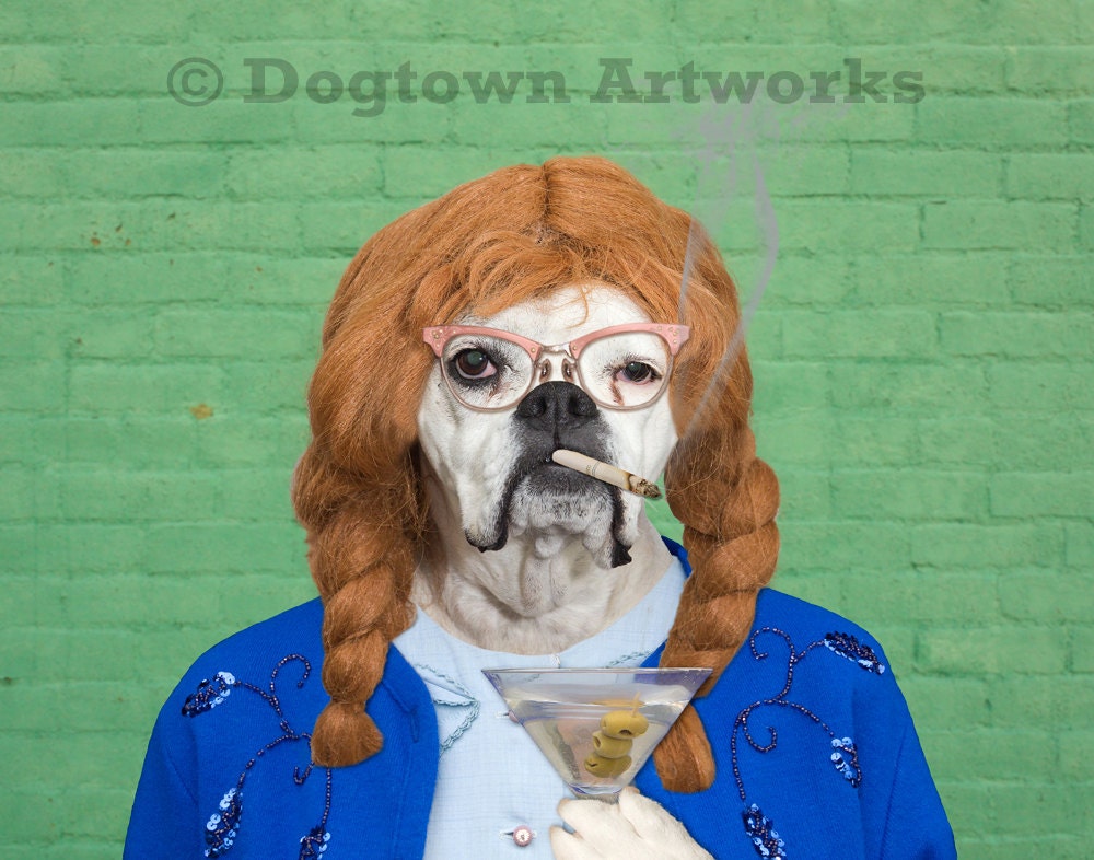 Party Girl, 11 X 14 matted photograph of a red-head who is ready to party