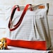 WATER PROOF Best Seller Diaper bag / Messenger bag / Beach tote STOCKHOLM Gray and ecru nautical stripe - 10 Pockets Made to order