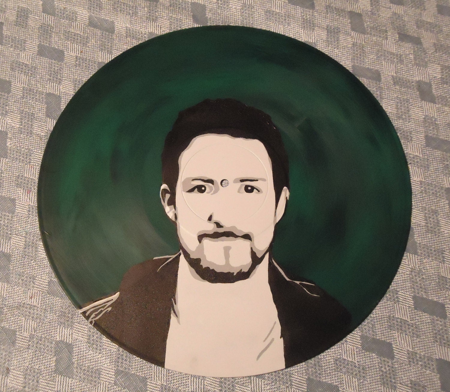 Frank Turner Portrait Painted Vinyl Record
