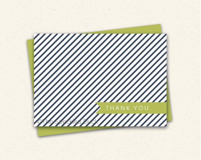 Diagonal Stripes - Set of 12 Folded Notes Il_170x135