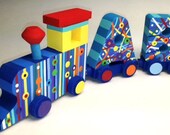 FOUR LETTER Name Train Custom Keepsake Wooden Personalized Gift painted to meet your needs