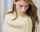 PDF Crochet Pattern Turtleneck Poncho Fashion Accessory
