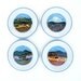 Block Spal by Sara Barnes set of 4 Dessert Plates Seasons, Napa Valley Portugal Dishes Spring Summer Autumn Winter
