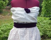 Bright White Geometric Renaissance Inspired Gown