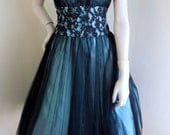 Gorgeous Acetate and lace Pin up Dress Size med-lg