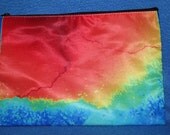 Tie Dye Lightning Cosmetic Bag or Pencil Case 9x6 inches