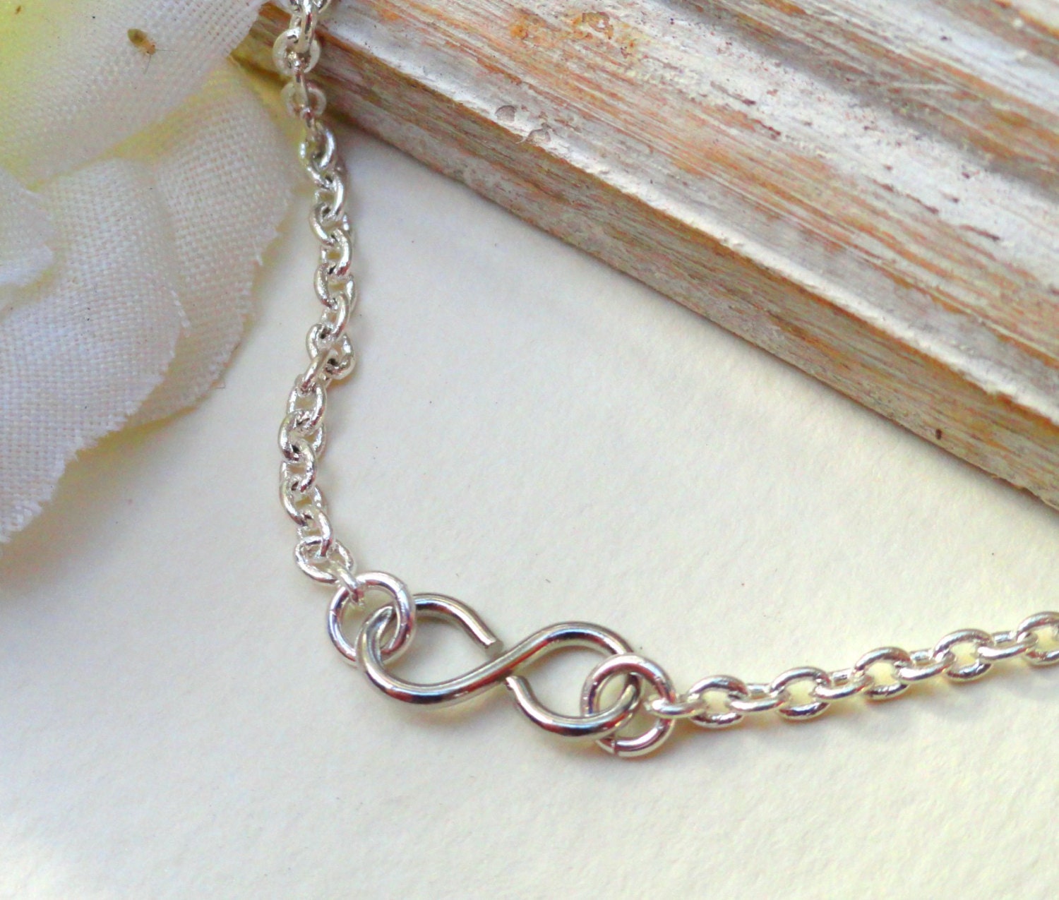 Silver Infinity Bracelet Eternity Infinity Friendship Bracelet Bridesmaids Bracelet Layering Bracelet