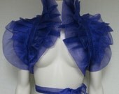 High Drama Purple Organza Bolero Shrug Wrap ...