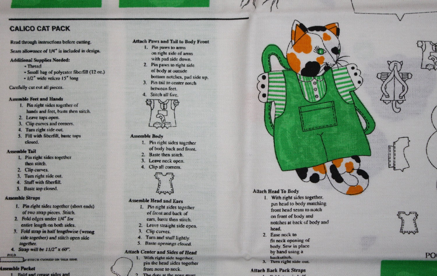 Cute Cat Backpack Kit