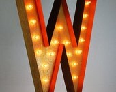 Vintage Marquee Lights - Letter W 36"