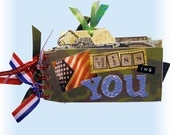 Military Scrapbook, Ready to Ship-Air Force Premade Mini Album for our American Hero