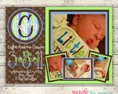 Digital Birth Announcement You Print Brown and Blue It's a Boy Il_170x135