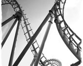 Roller Coaster Life 3 - happy together life modern wall decor always up and down up up up roller coaster art Fine Art Print 8 x 8 / 8x10