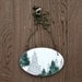 Canopy Necklace in Perylene Green and Graphite - Wooden Tree Pendant