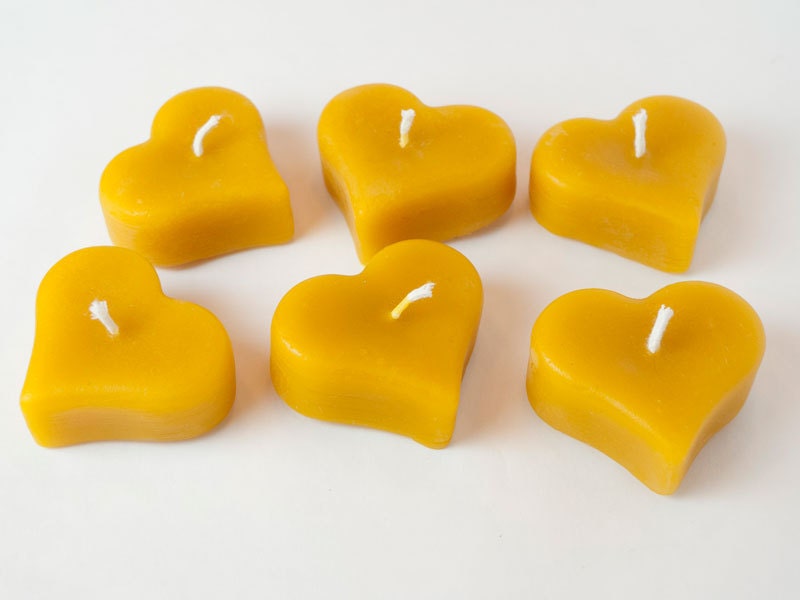 Floating Beeswax Hearts - box of 12