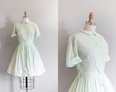 1950s MINT Shirtwaist Dress // Large