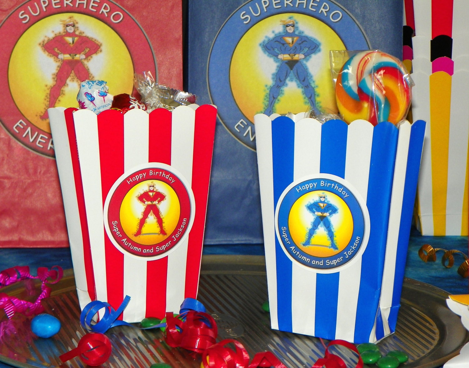 Superhero Party Favors Boxes. Superhero Mini by ReadySetCreate