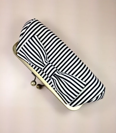Hamilton St. -  Striped Bow Clutch