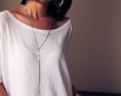 Versatile silver necklace that goes with any outfit, layered or alone, completely handmade of eco-friendly recycled silver - "Reed Necklace"