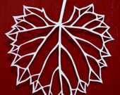 Red Red Leaf - original hand-cut paper