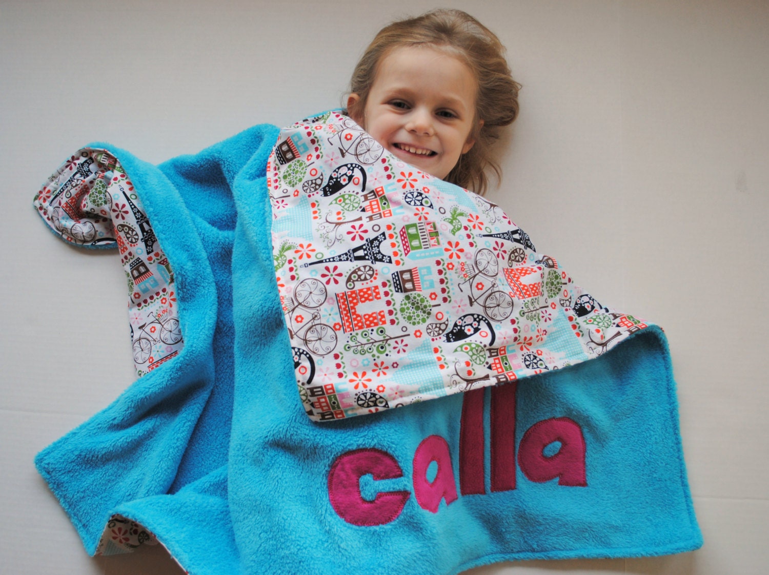Personalized Baby Blanket in Paris Park