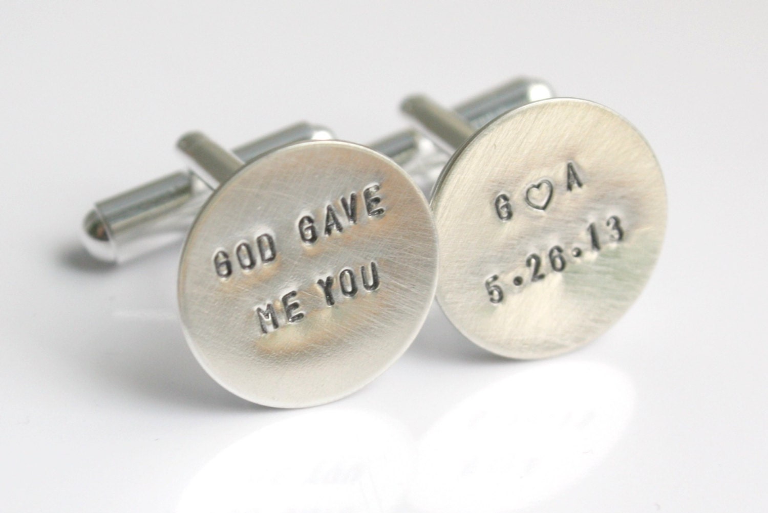 Personalized Cuff Links Cufflinks- God Gave Me You For Groom on Wedding Day