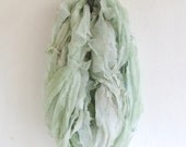 Tattered Silk Chiffon Ribbon - handyed - 10 yds