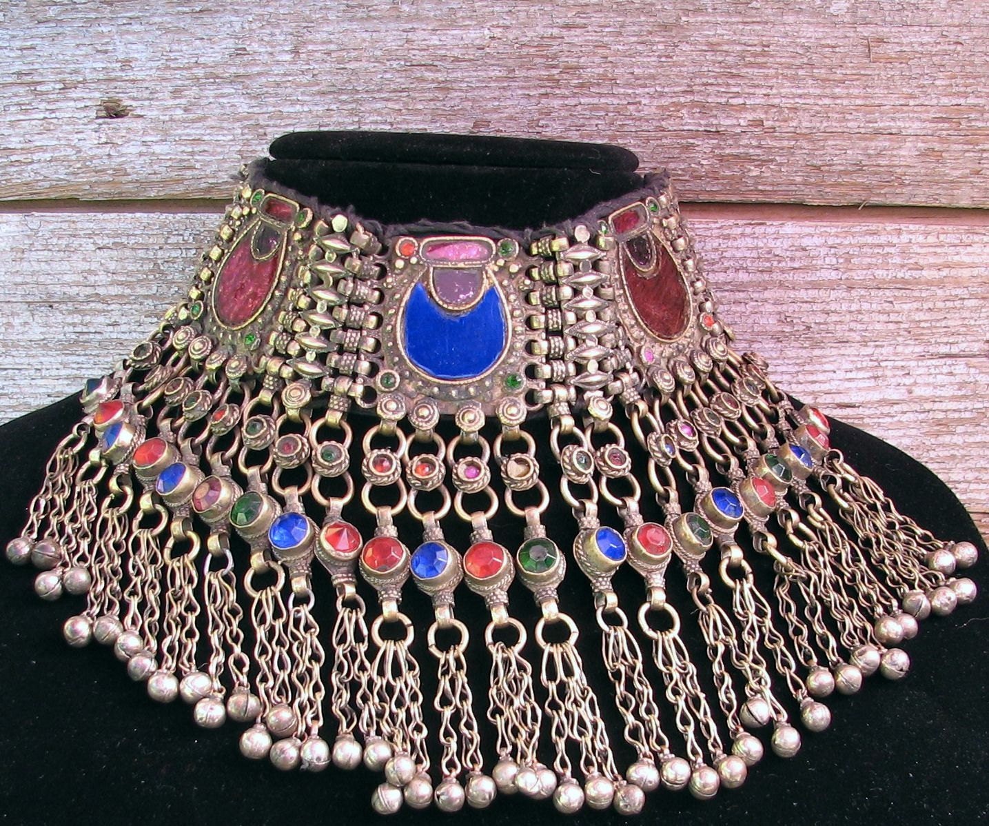 Unique Ethnic Tribal Belly Dance Kuchi Collar Necklace