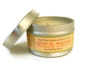 Fig Scented Aromatherapy Soy Candle Tins / WILD THING / Container Candle Valentines Day