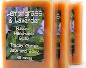 Lemongrass and Lavender Handmade Soap, All Natural, Vegan Friendly