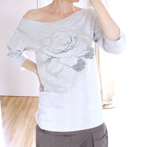 Silver rose gray oversize