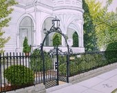 A Place Where Time Stands Still Two Meeting Street Charleston SC Print from the Original Watercolor by Michael Joe Moore