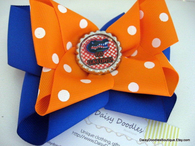Florida Gators bottle cap hairbow