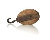 Antique Block & Tackle, Wooden Barn Pulley