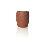 Antique Redware Cup, Ceramic Vase